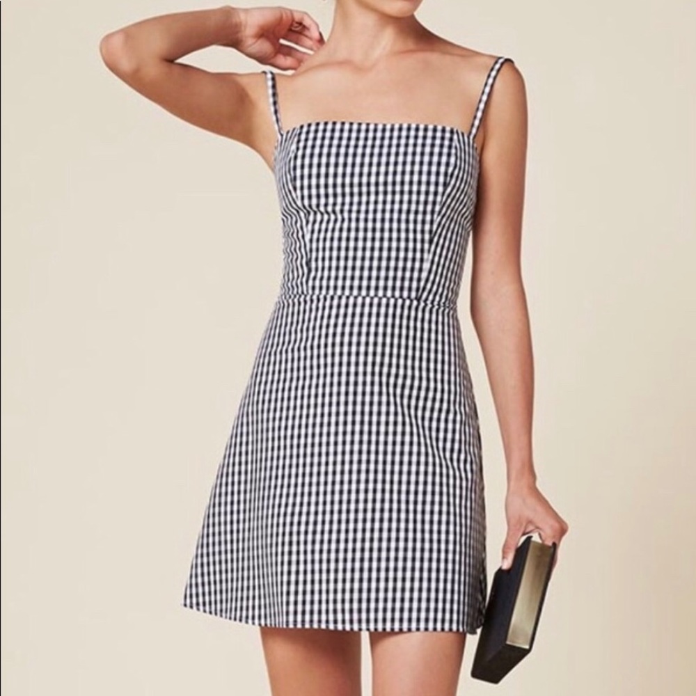 Reformation Mason Gingham Mini Dress